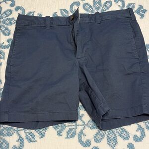 J. Crew Blue Flat Front Shorts Casual Chino Style